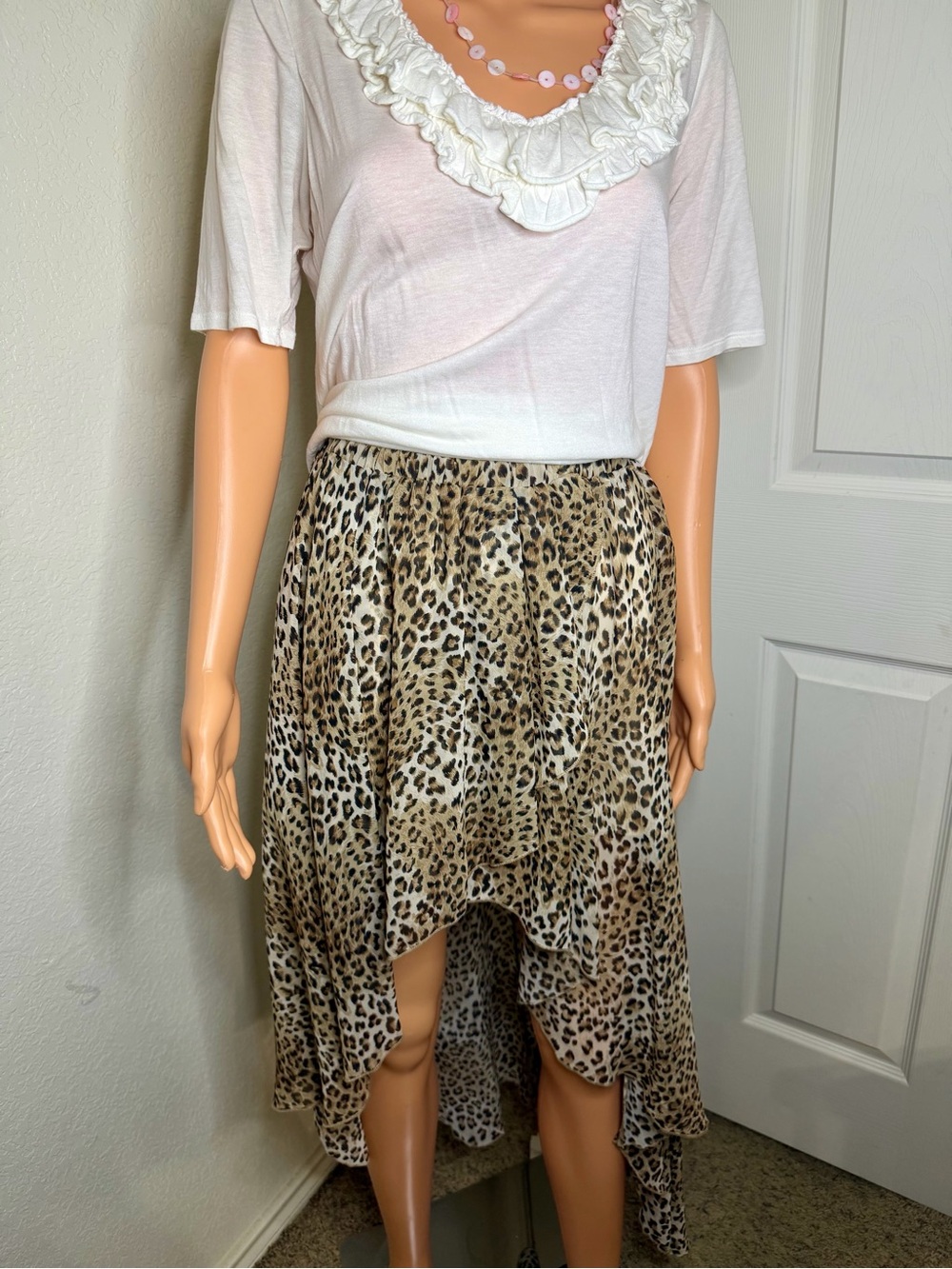 Love Culture Leopard Print Asymmetrical Skirt 🐆